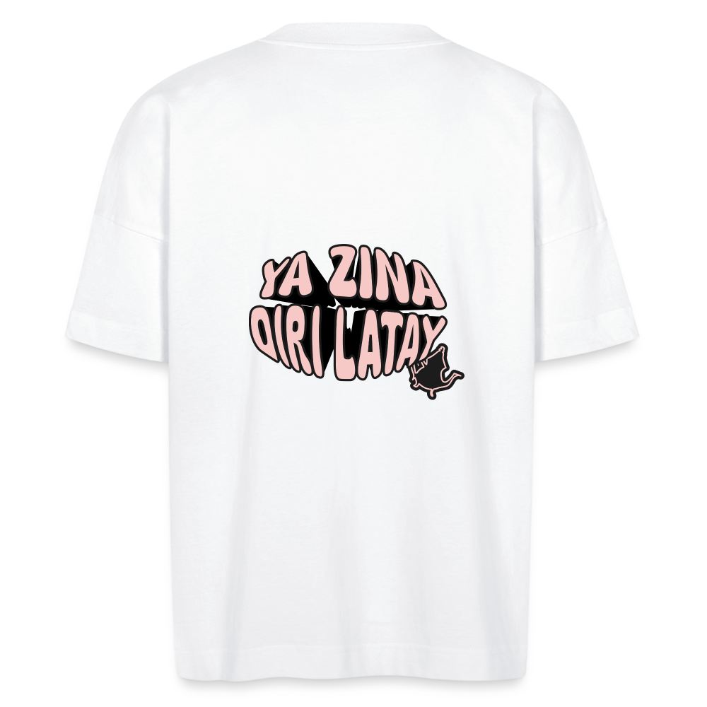 T-shirt bio adulte YA ZINA DIRI LATAY - blanc