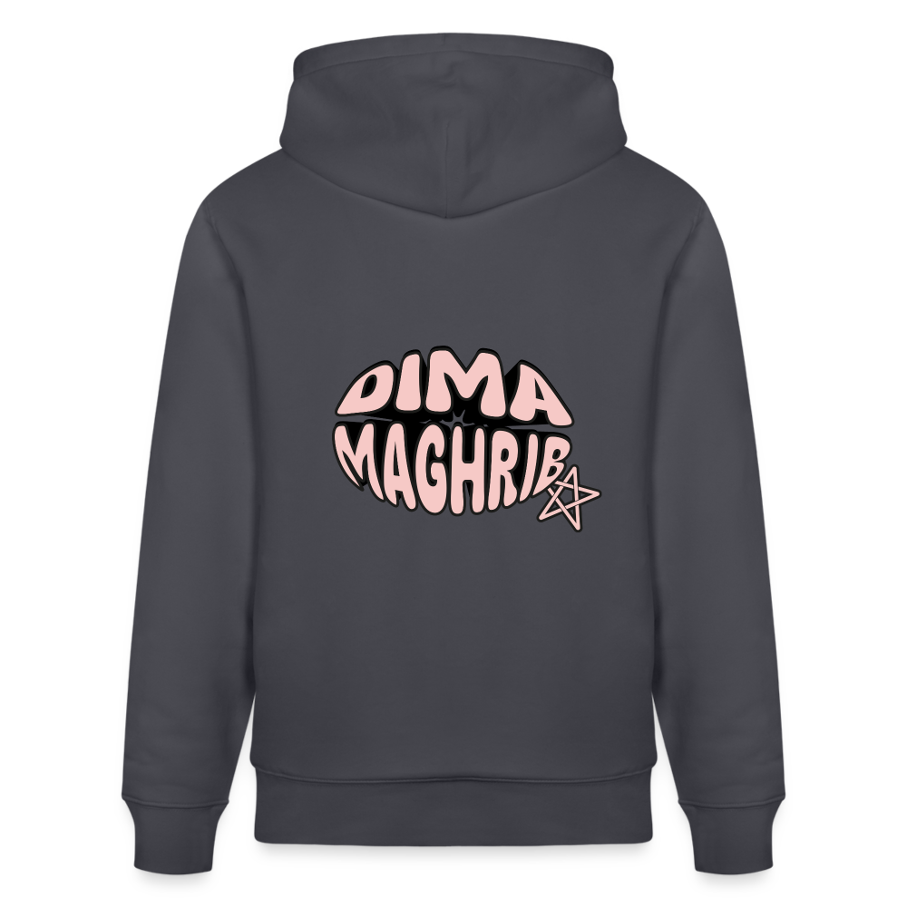 Sweat à capuche bio DIMA MAGHRIB - bleu indigo