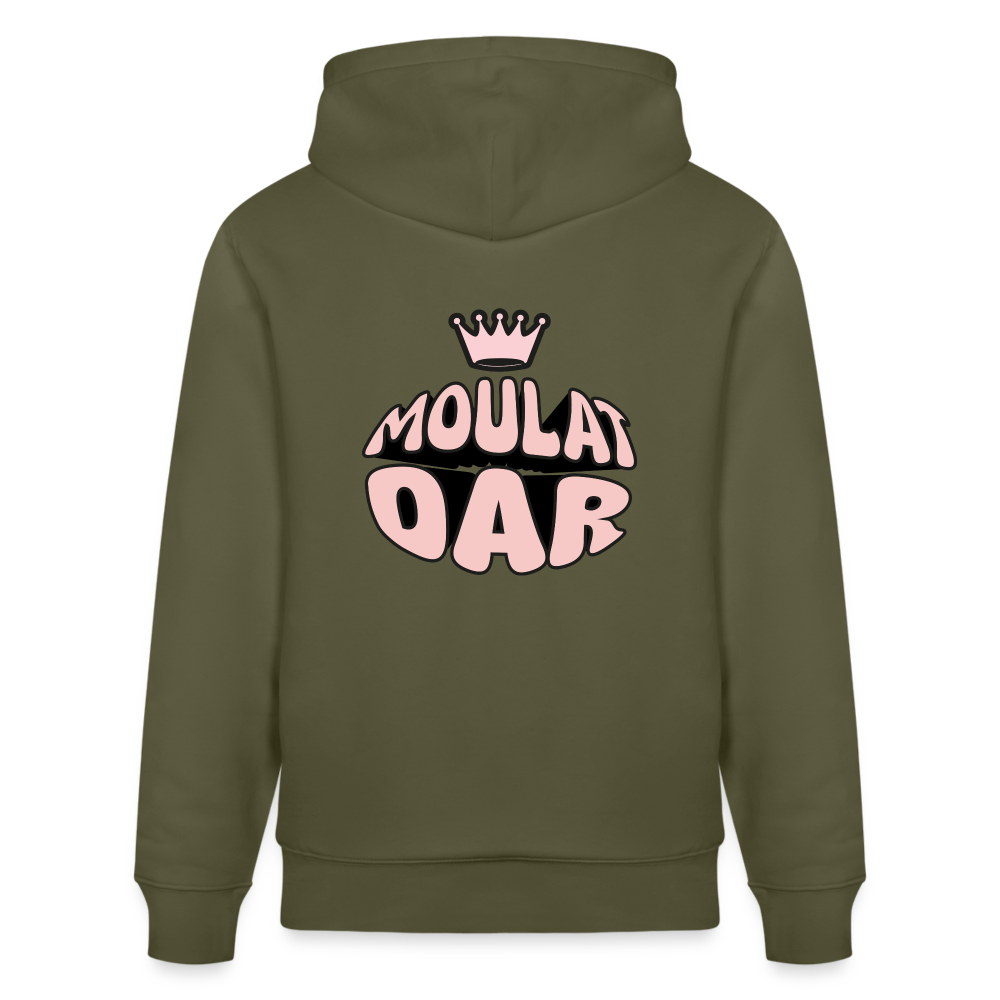 Sweat à capuche bio MOULAT DAR - vert kaki