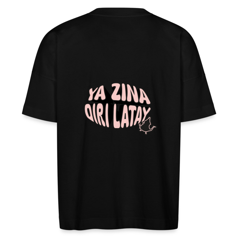 T-shirt bio adulte YA ZINA DIRI LATAY - noir