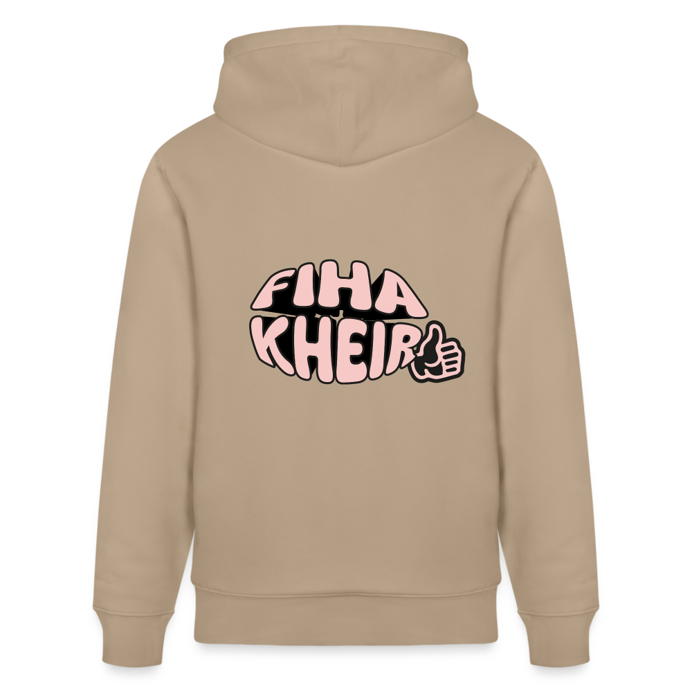 Sweat à capuche bio FIHA KHEIR - beige