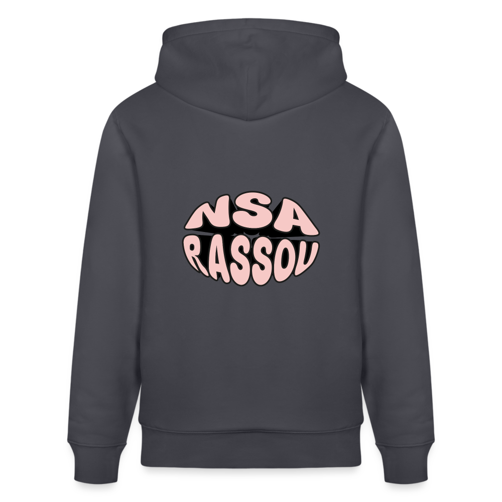 Sweat à capuche bio NSA RASSOU - bleu indigo