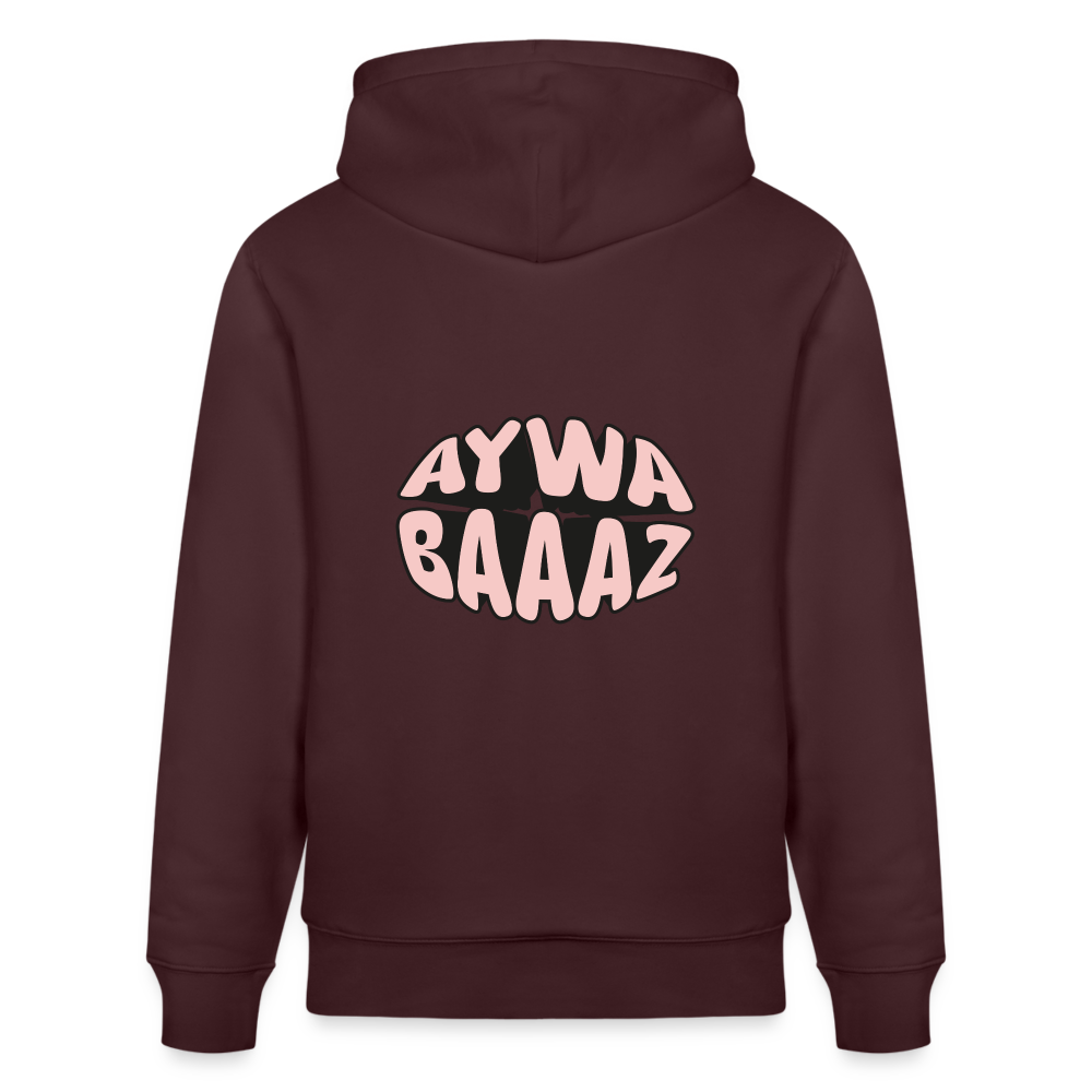 Sweat à capuche bio AYWA BAAAZ - maroon