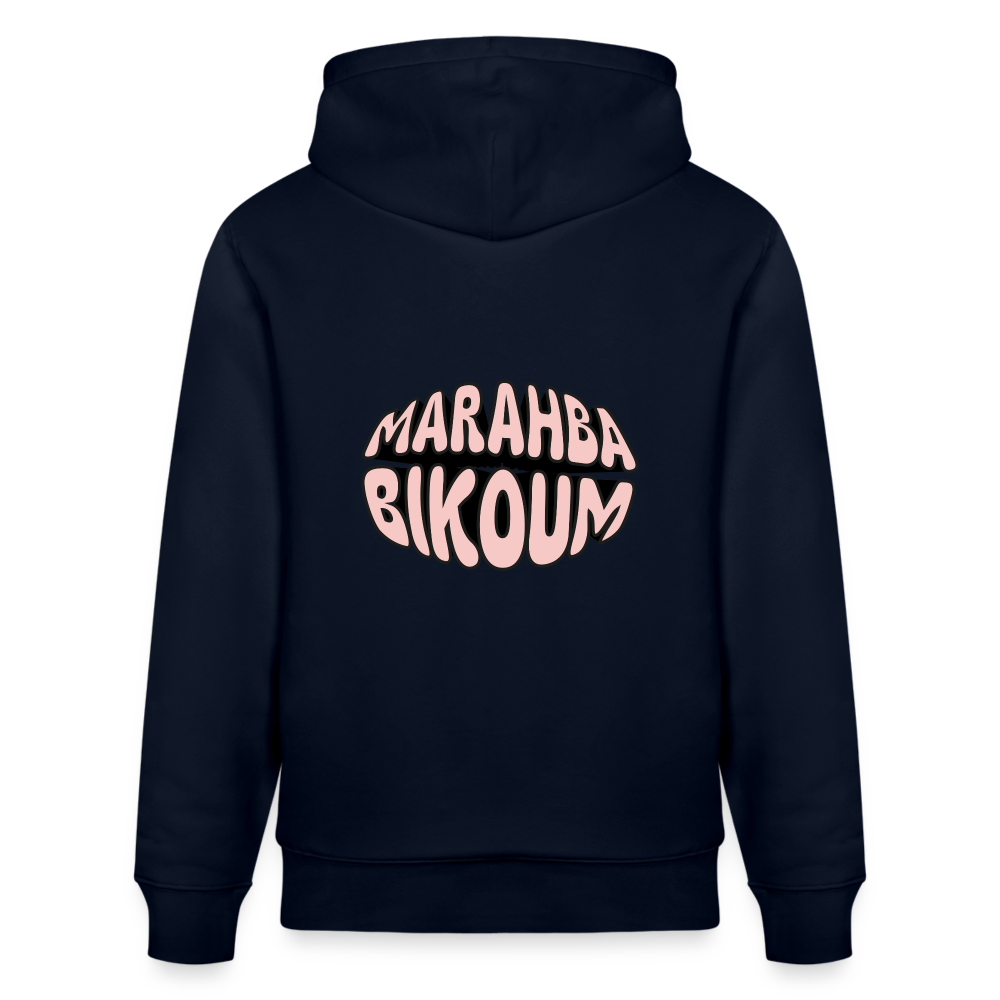 Sweat à capuche bio MARAHBA BIKOUM - marine