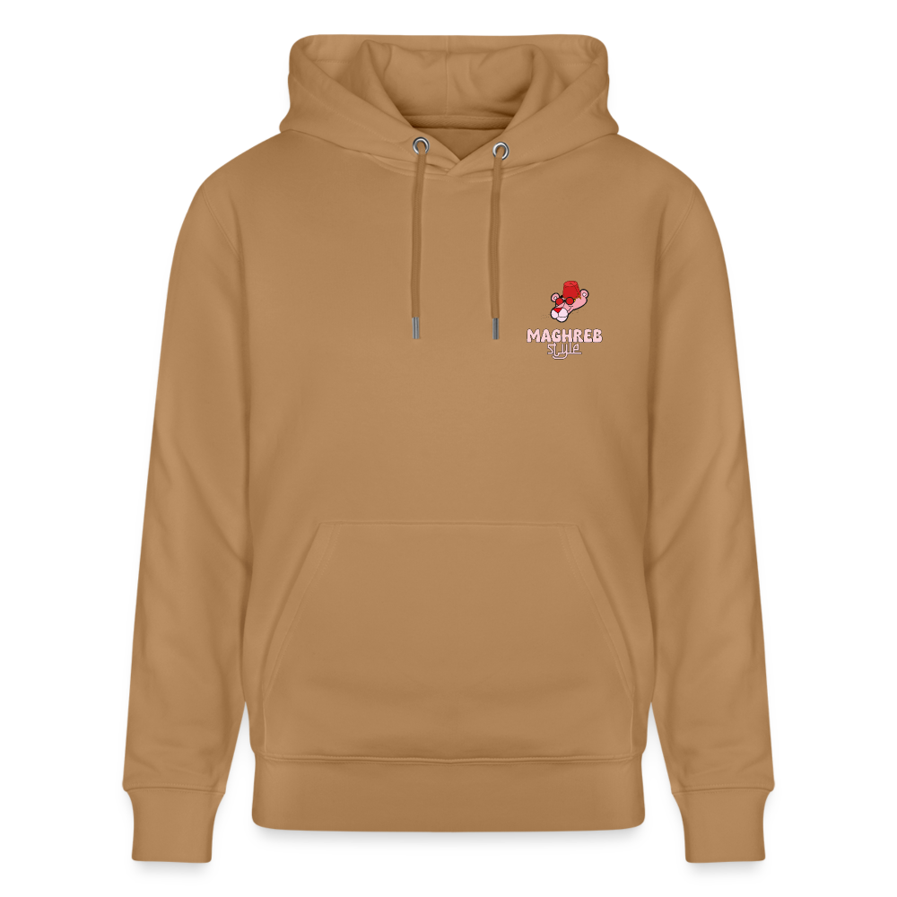 Sweat à capuche bio DRAB RASSEK M3A L7ET - Latte