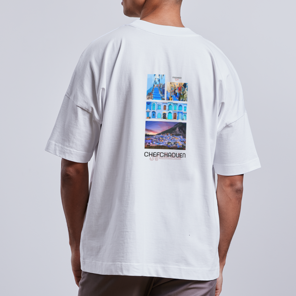 T-shirt Oversize édition Chefchaouen - blanc