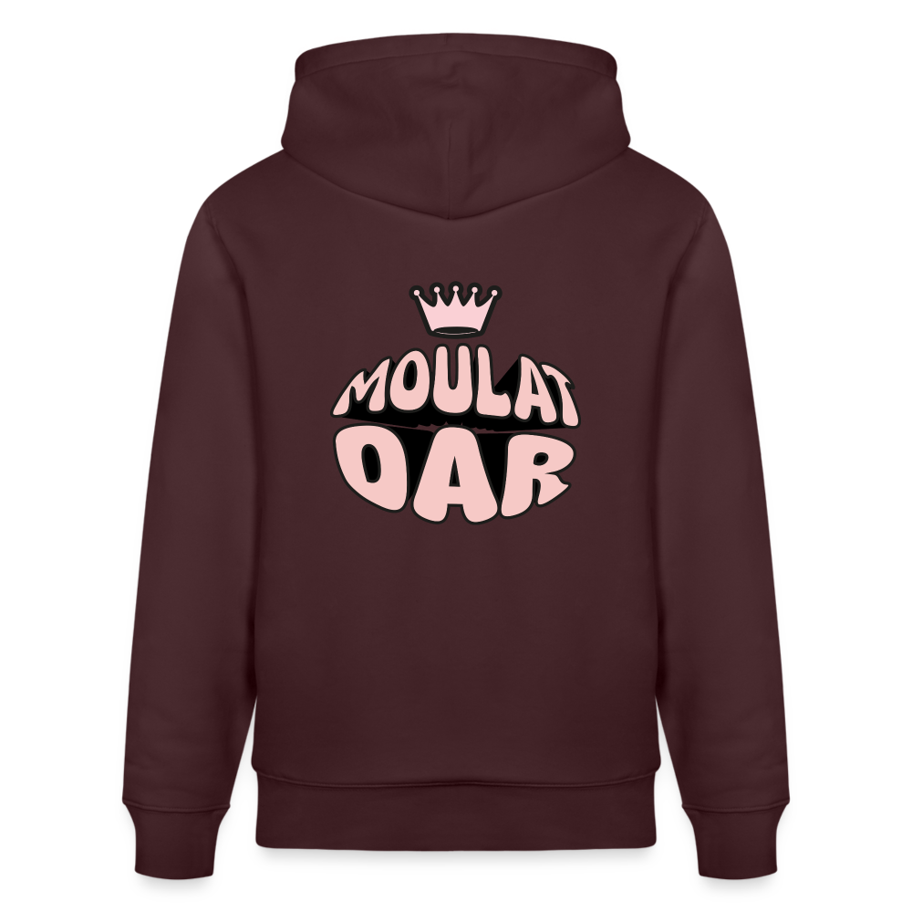 Sweat à capuche bio MOULAT DAR - maroon