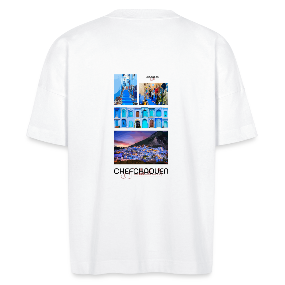 T-shirt Oversize édition Chefchaouen - blanc