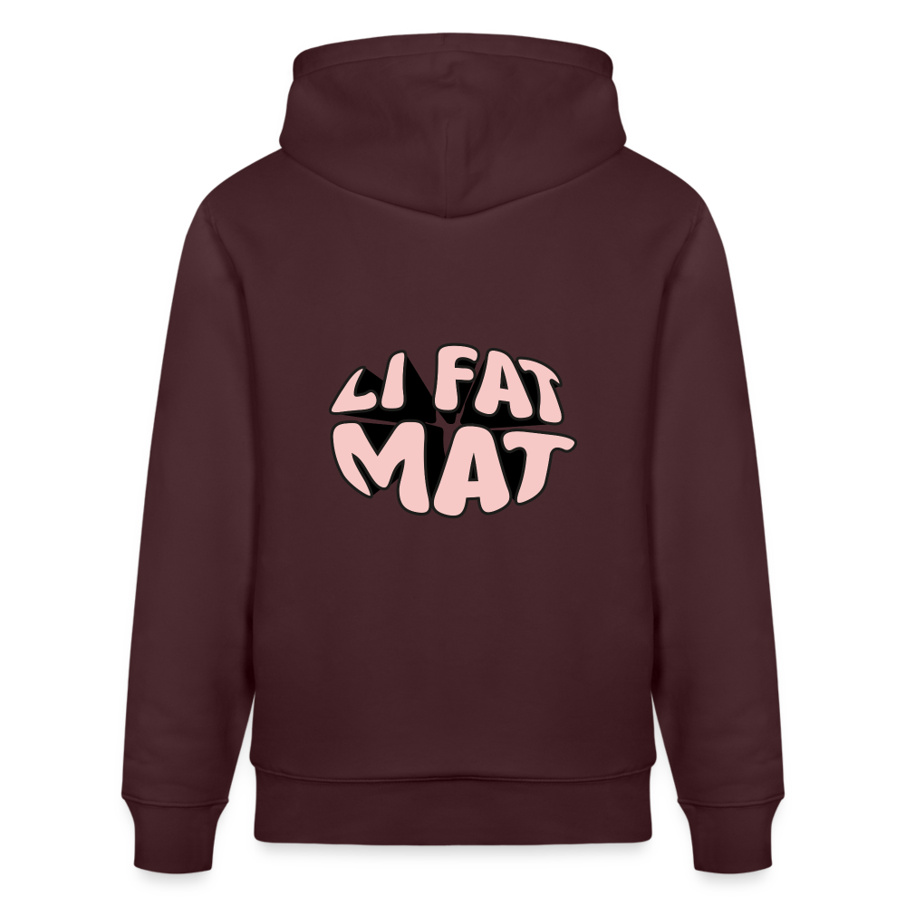 Sweat à capuche bio LI FAT MAT - maroon