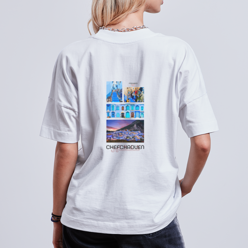 T-shirt Oversize édition Chefchaouen - blanc