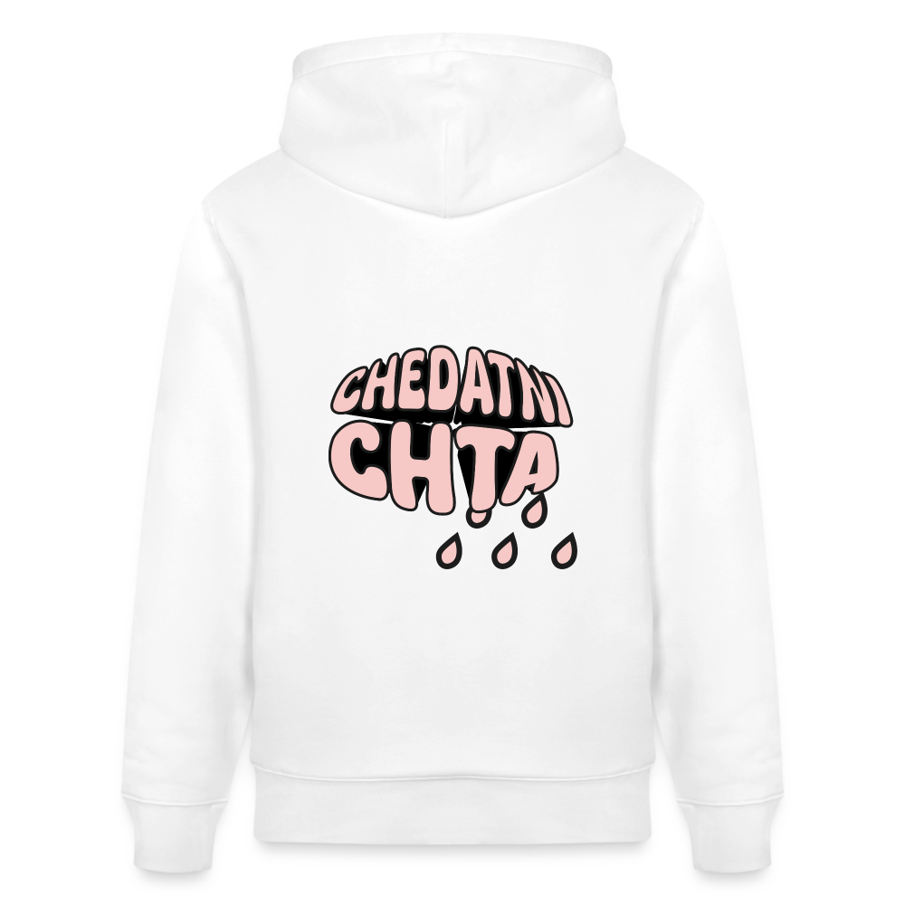 Sweat à capuche bio CHEDATNI CHTA - blanc