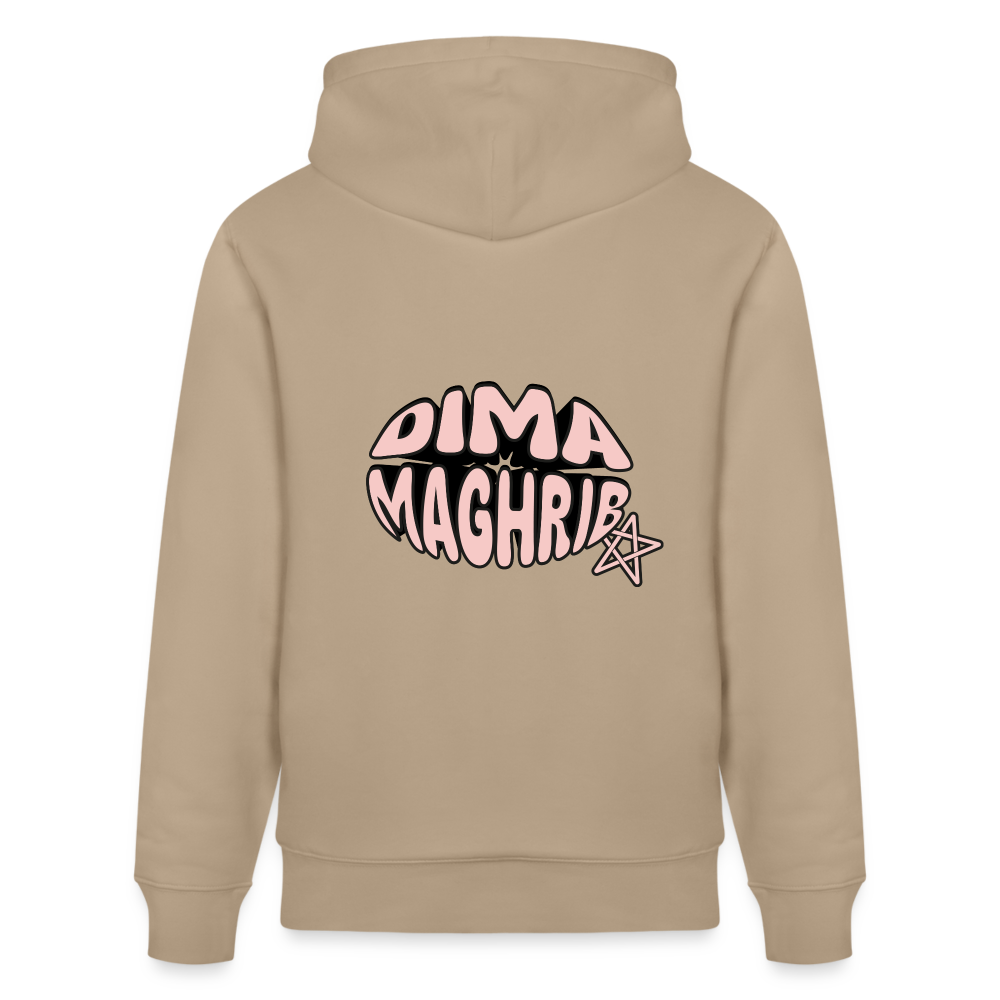 Sweat à capuche bio DIMA MAGHRIB - beige