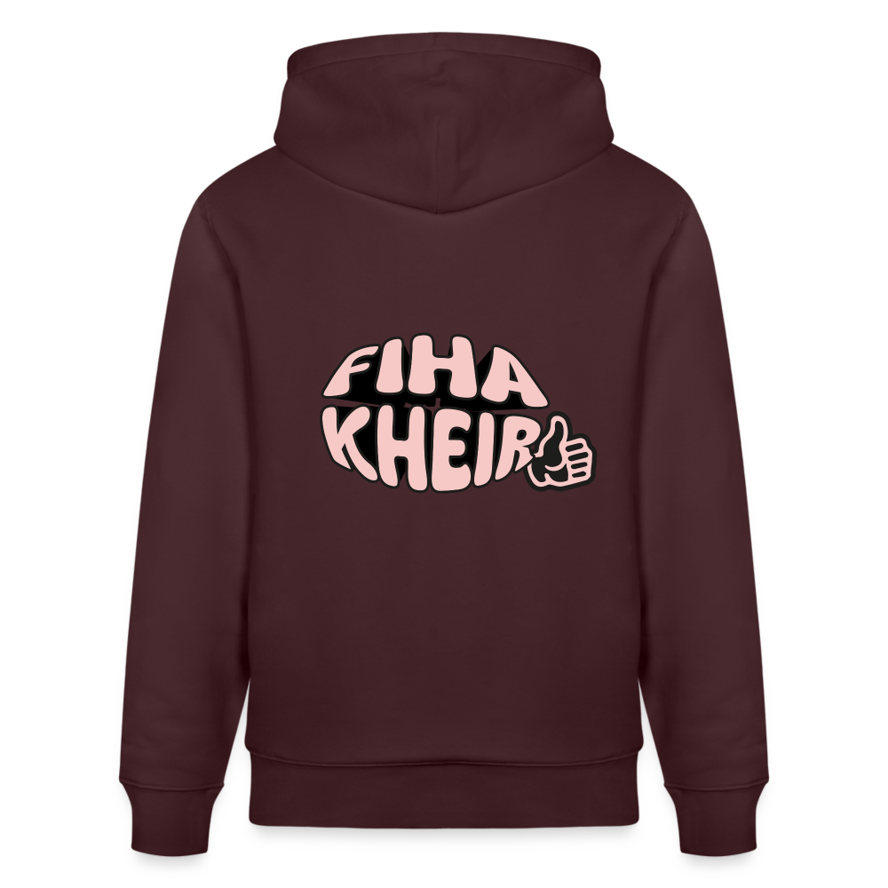 Sweat à capuche bio FIHA KHEIR - maroon