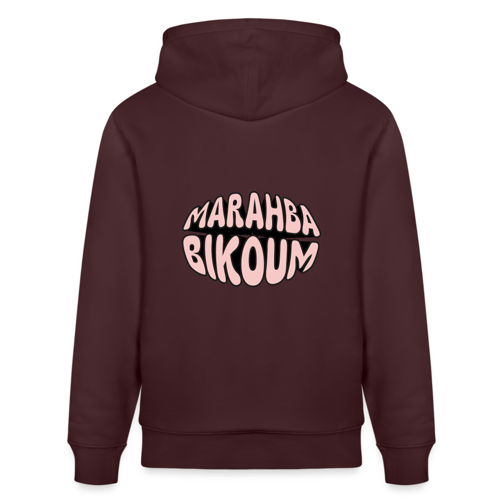 Sweat à capuche bio MARAHBA BIKOUM - maroon