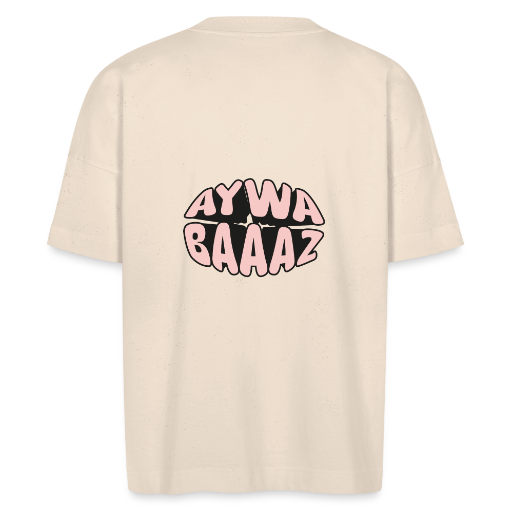 T-shirt bio adulte AYWA BAAAZ - blanc cassé