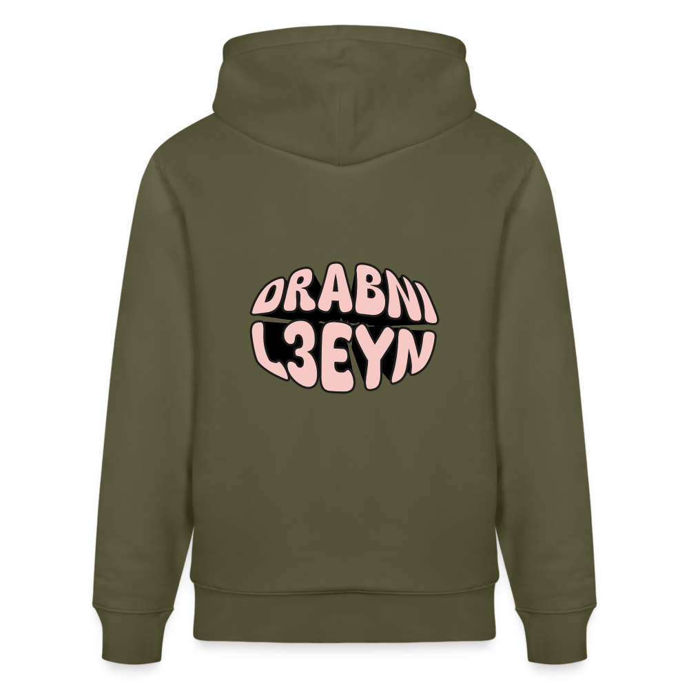 Sweat à capuche bio DRABNI L3EYN - vert kaki