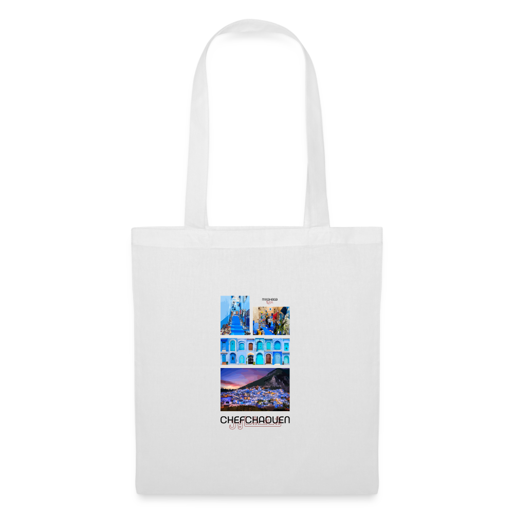 Tote Bag édition Chefchaouen - blanc