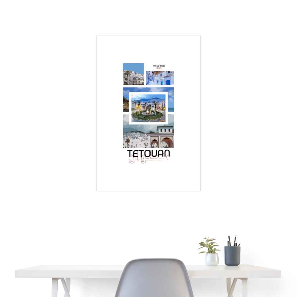 Poster édition Tetouan 60x90cm - blanc