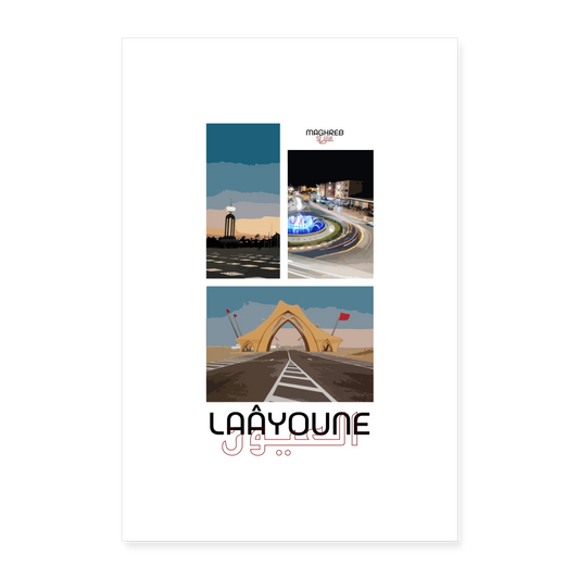 Poster édition Laâyoune 60x90cm - blanc