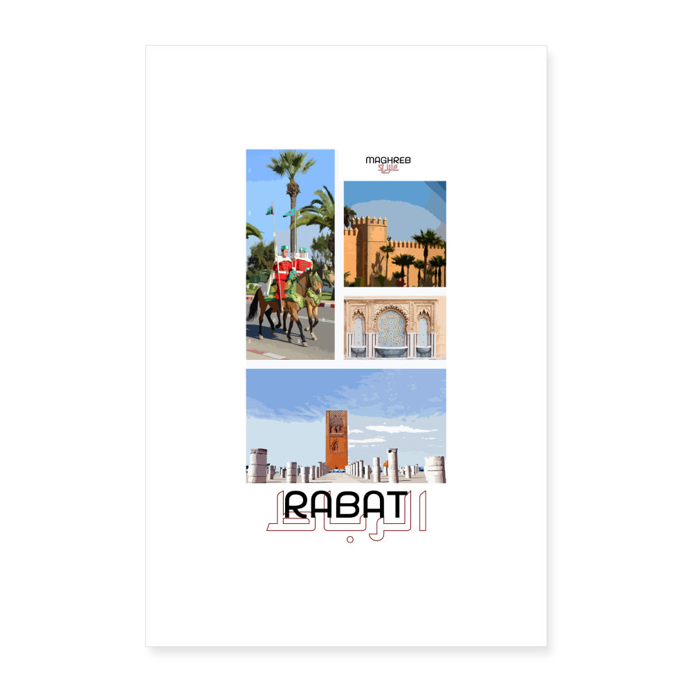 Poster édition Rabat 60x90cm - blanc