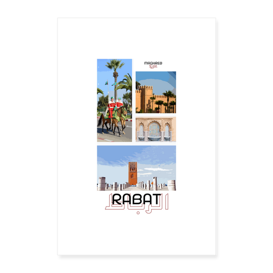 Poster édition Rabat 60x90cm - blanc