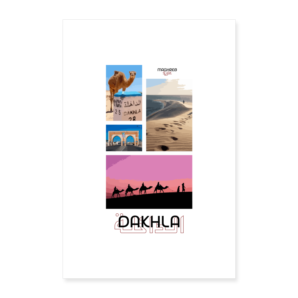 Poster édition Dakhla 60x90cm - blanc