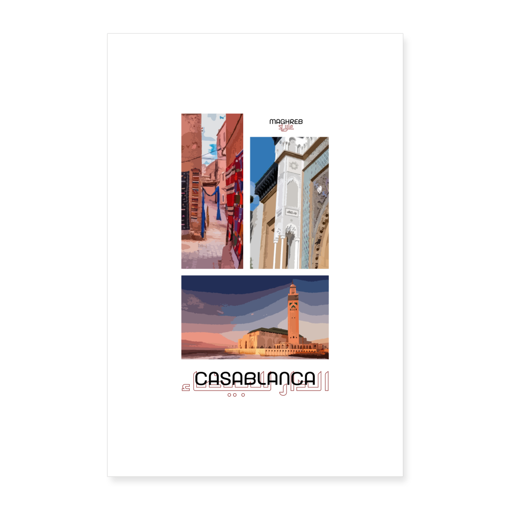 Poster édition Casablanca 60x90cm - blanc