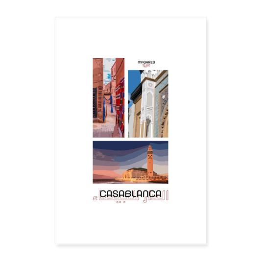 Poster édition Casablanca 60x90cm - blanc