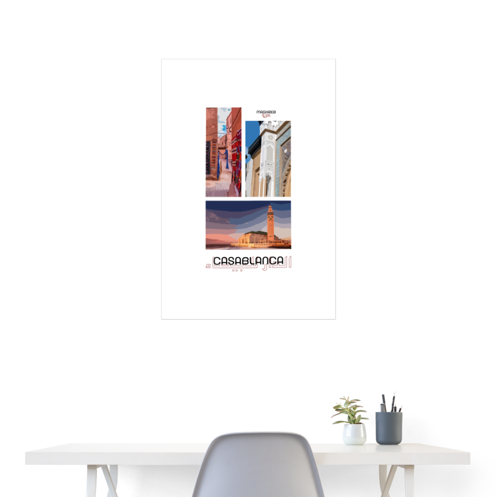 Poster édition Casablanca 60x90cm - blanc