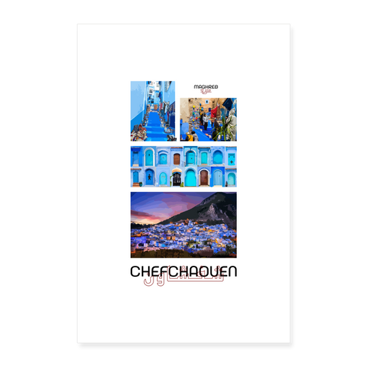 Poster édition Chefchaouen 60x90cm - blanc