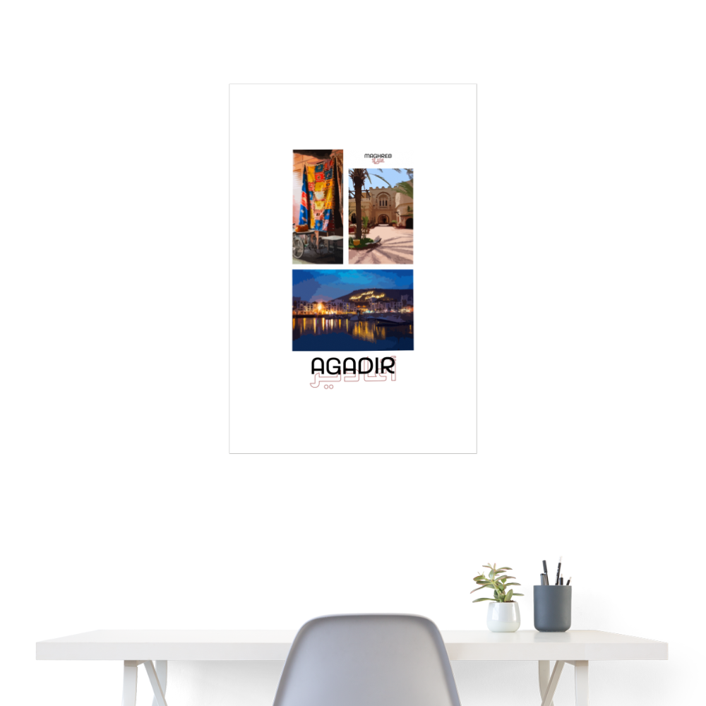 Poster édition Agadir 60x90cm - blanc