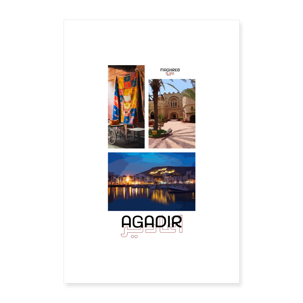 Poster édition Agadir 60x90cm - blanc