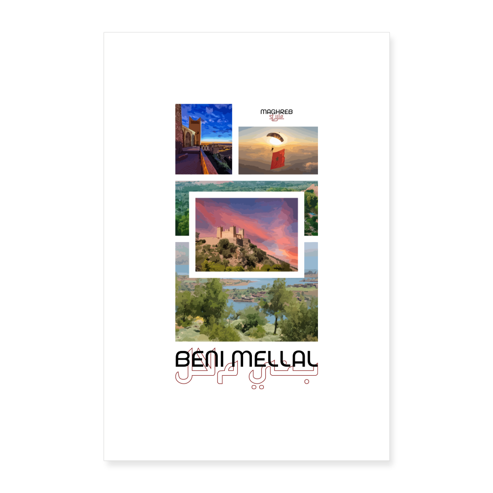 Poster édition Beni Mellal 60x90cm - blanc