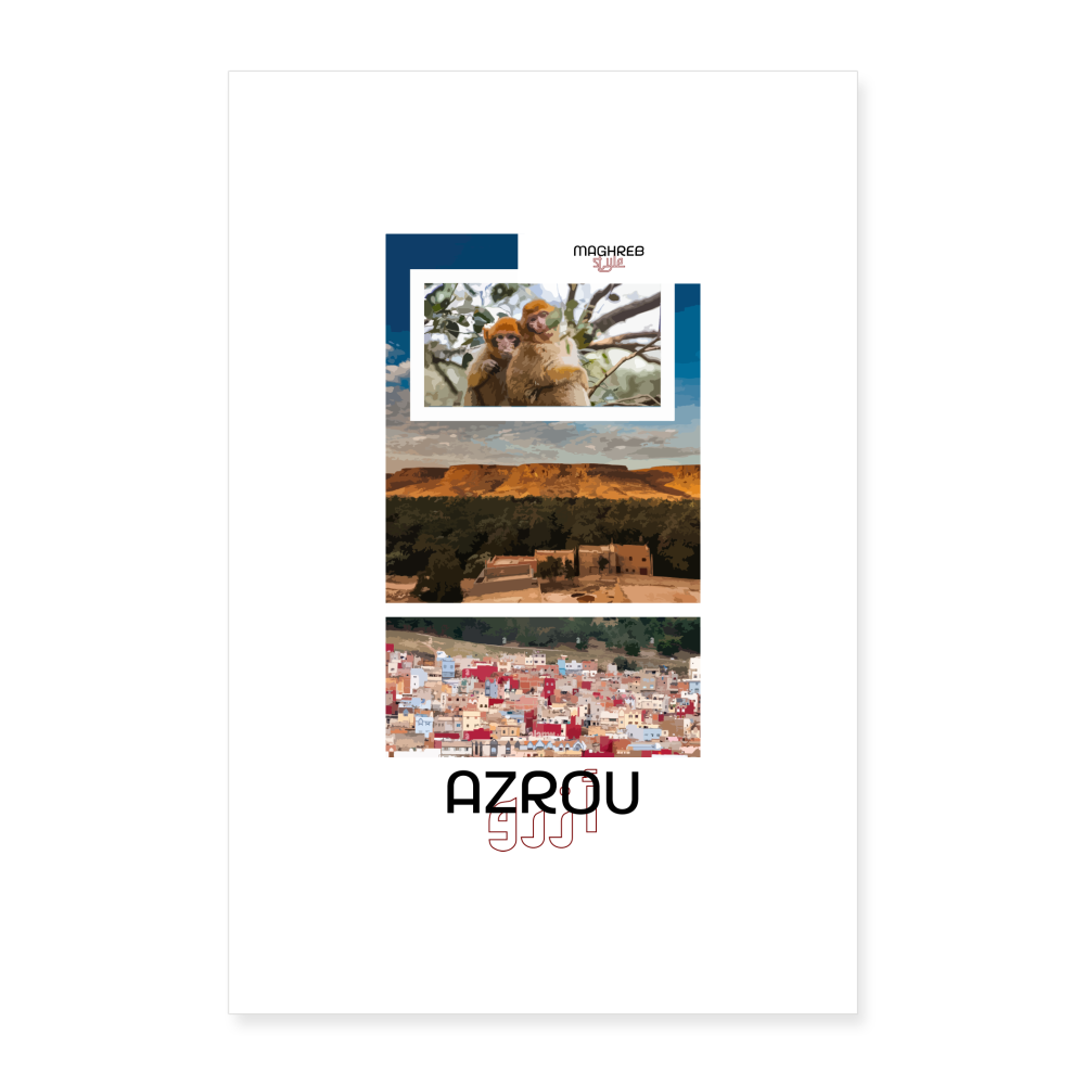 Poster édition Azrou 60x90cm - blanc