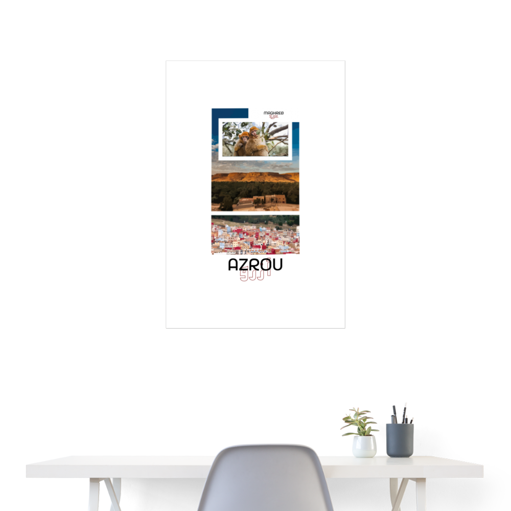 Poster édition Azrou 60x90cm - blanc