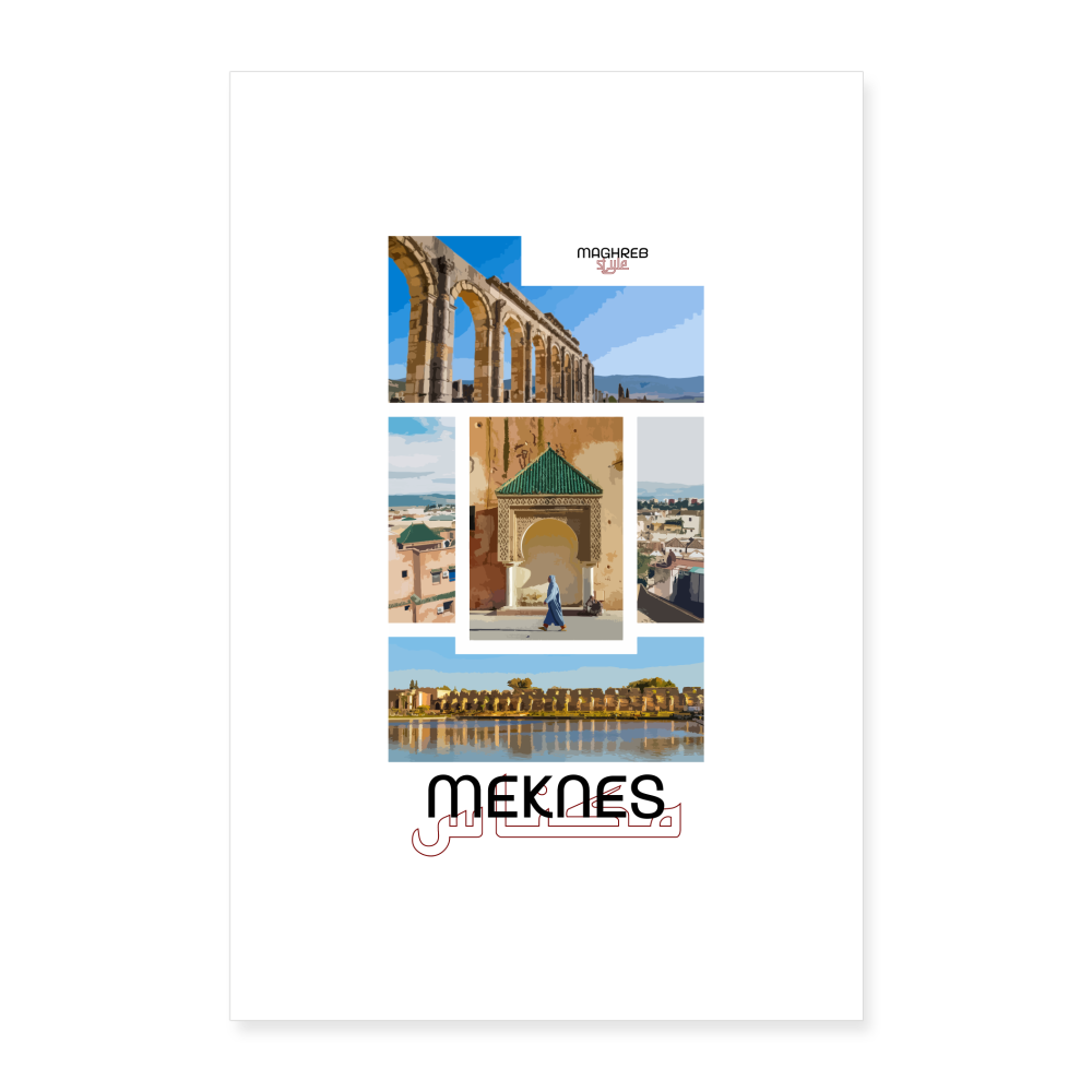 Poster édition Meknes 60x90cm - blanc