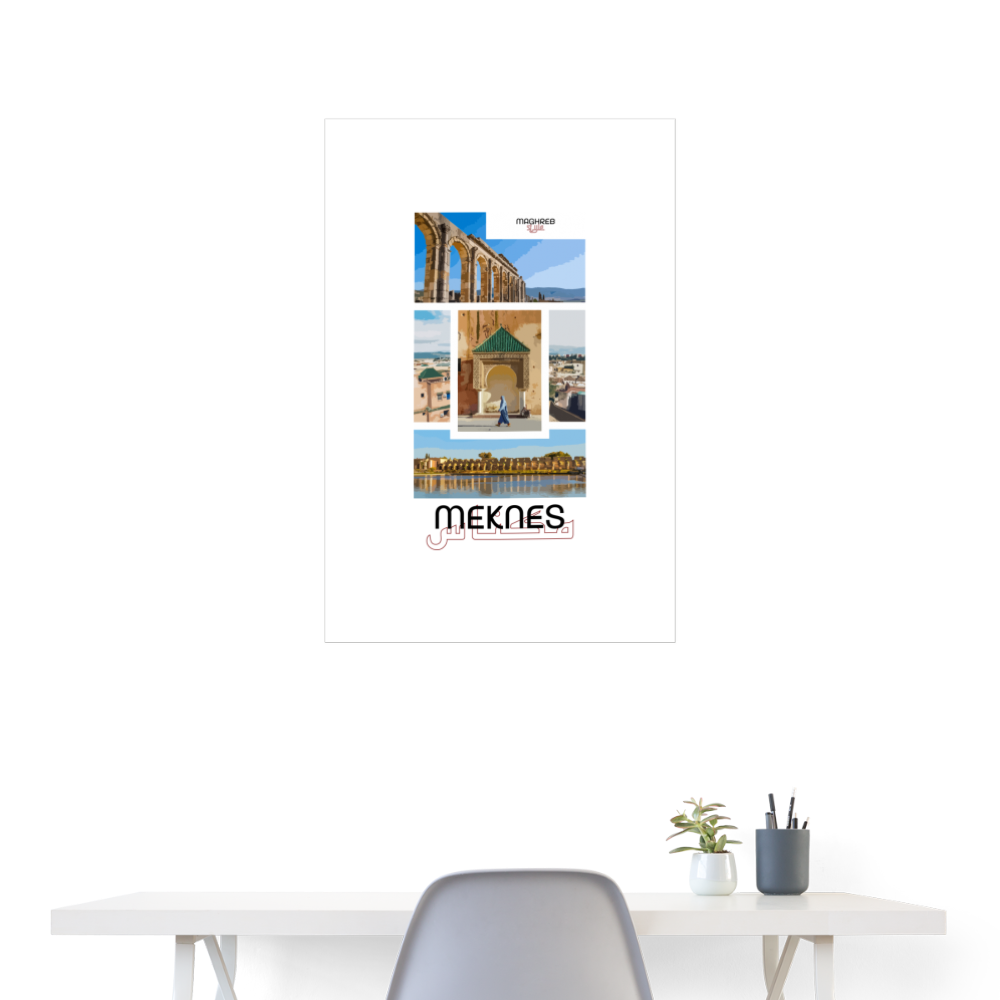 Poster édition Meknes 60x90cm - blanc