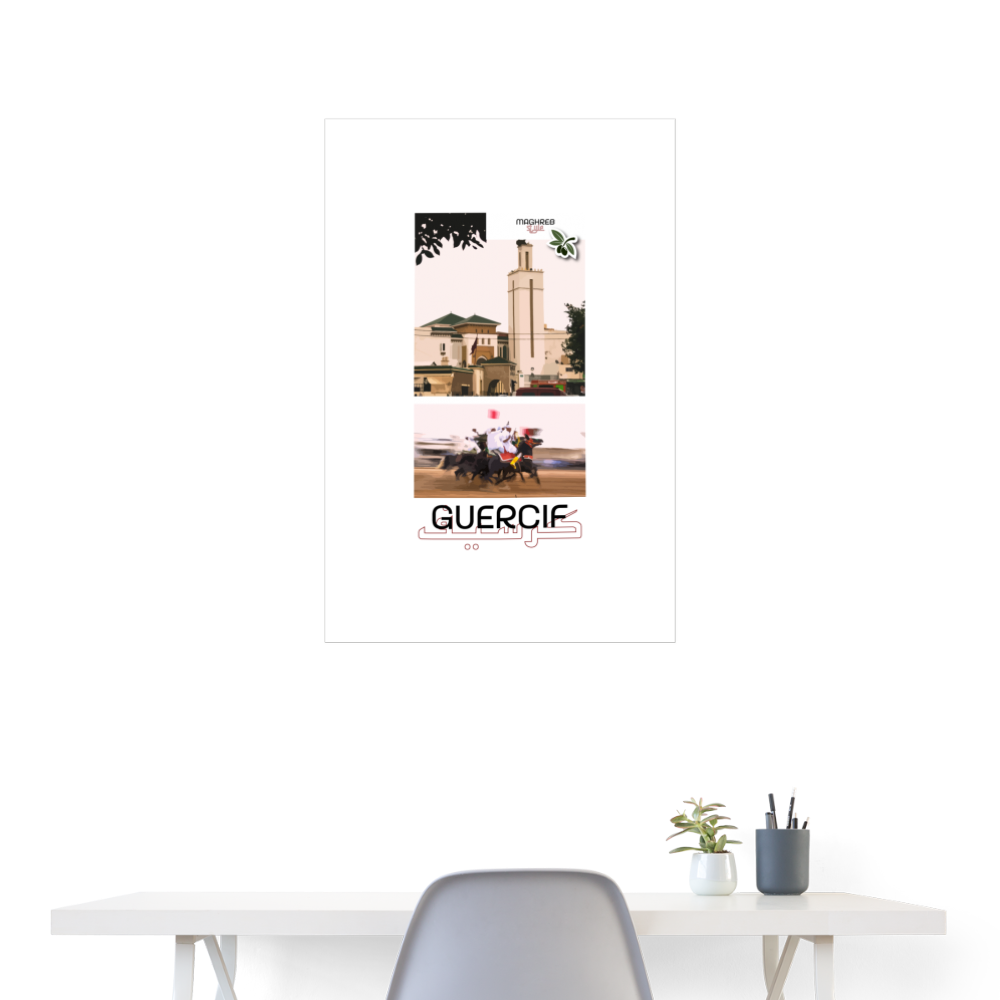 Poster édition Guercif 60x90cm - blanc