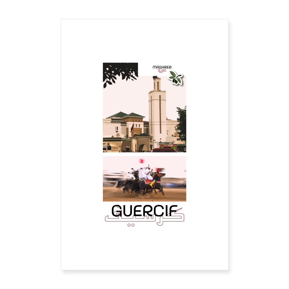 Poster édition Guercif 60x90cm - blanc