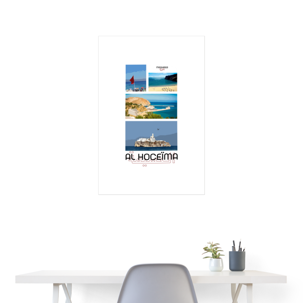 Poster édition Al Hoceïma 60x90cm - blanc