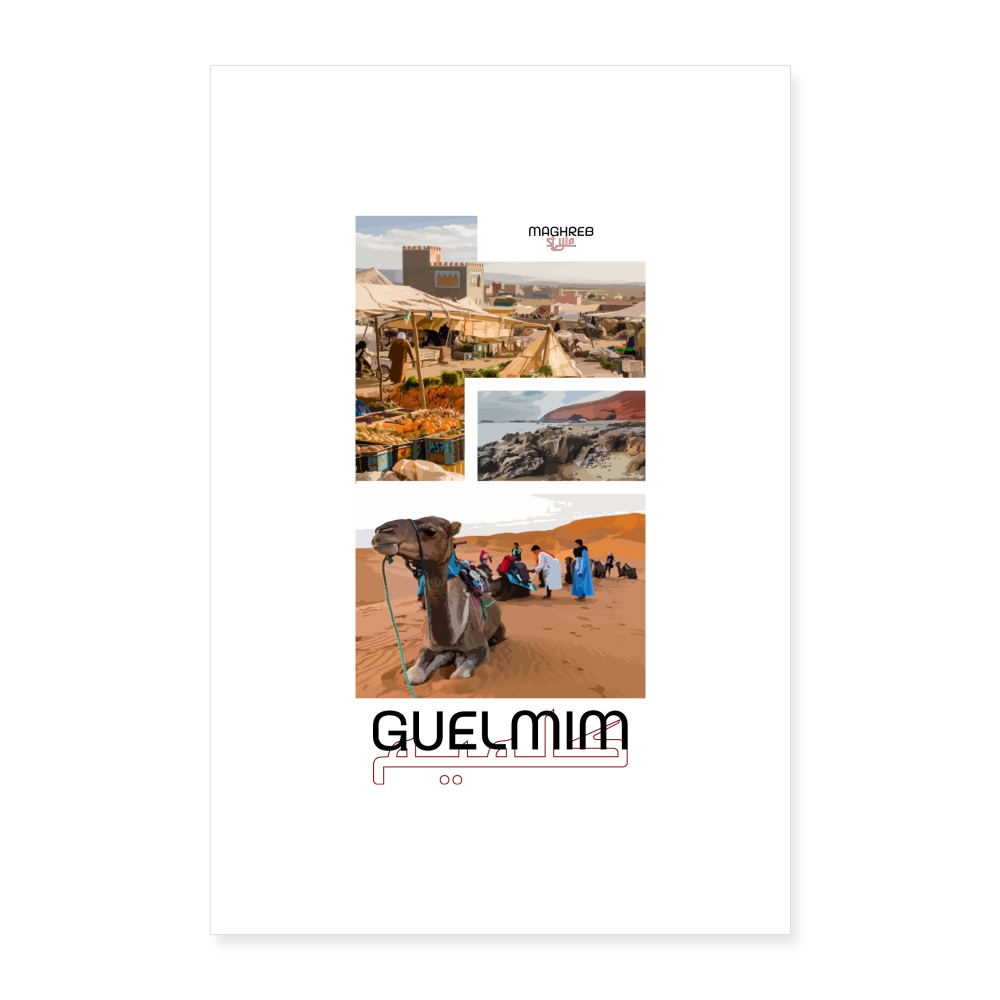 Poster édition Guelmim 60x90cm - blanc