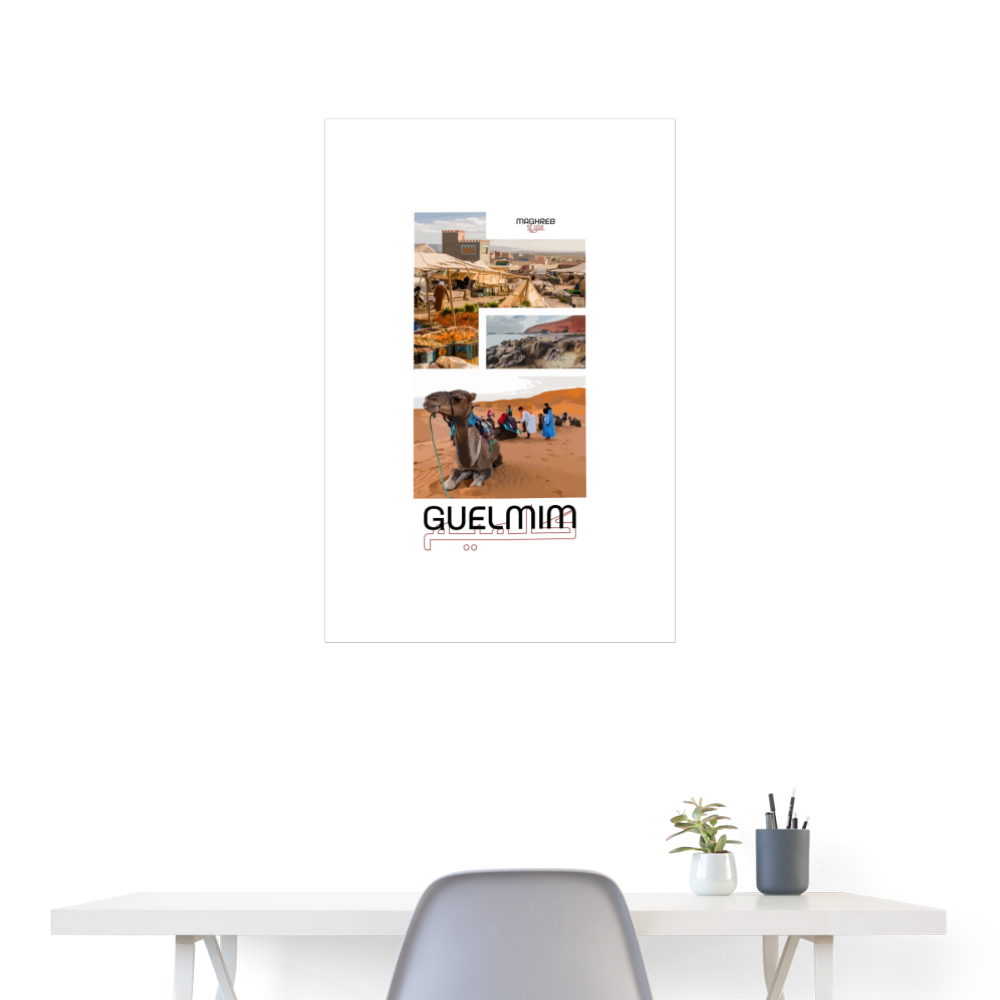 Poster édition Guelmim 60x90cm - blanc