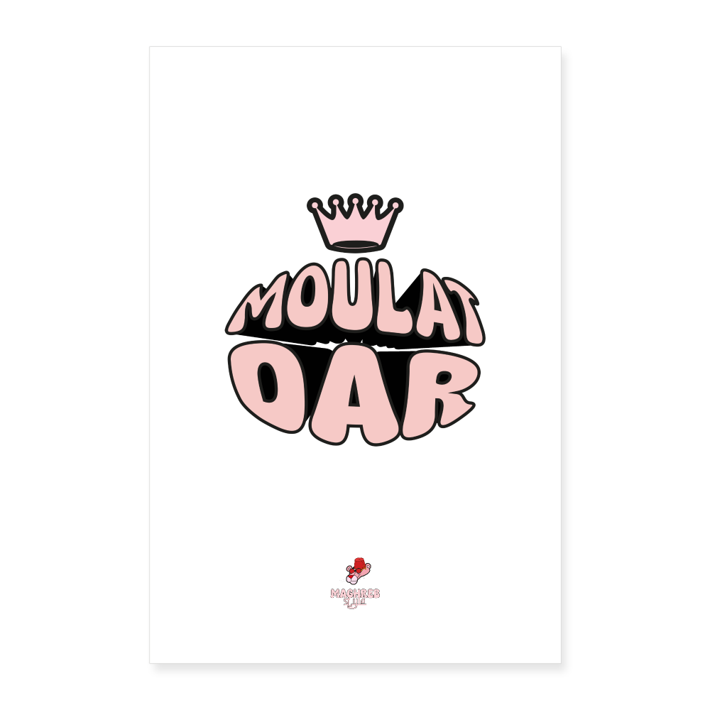 Poster MOULAT DAR - blanc