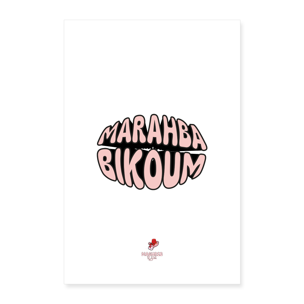 Poster MARAHBA BIKOUM - blanc