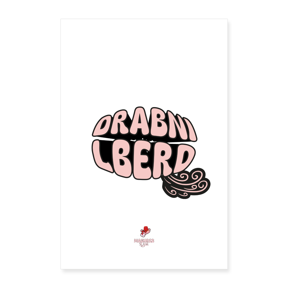 Poster DRABNI LBERD - blanc